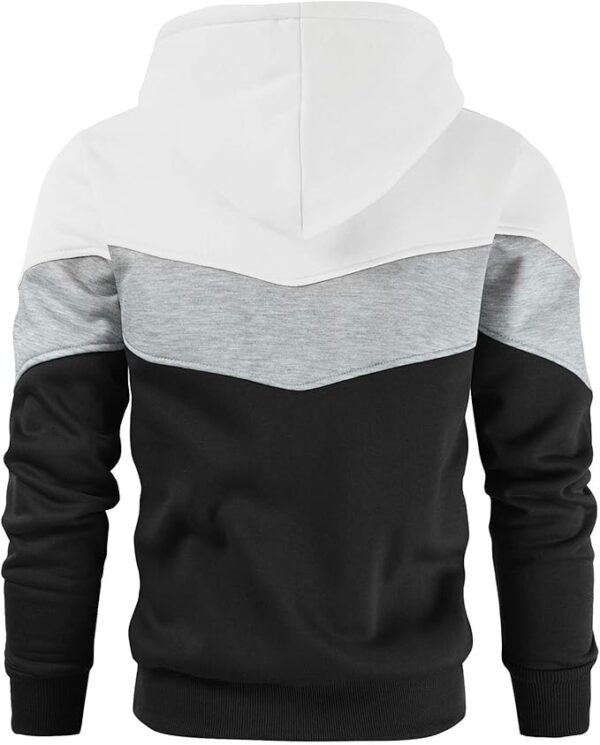 Gesean Men's Color Block Fleece Hoodie - Image 3