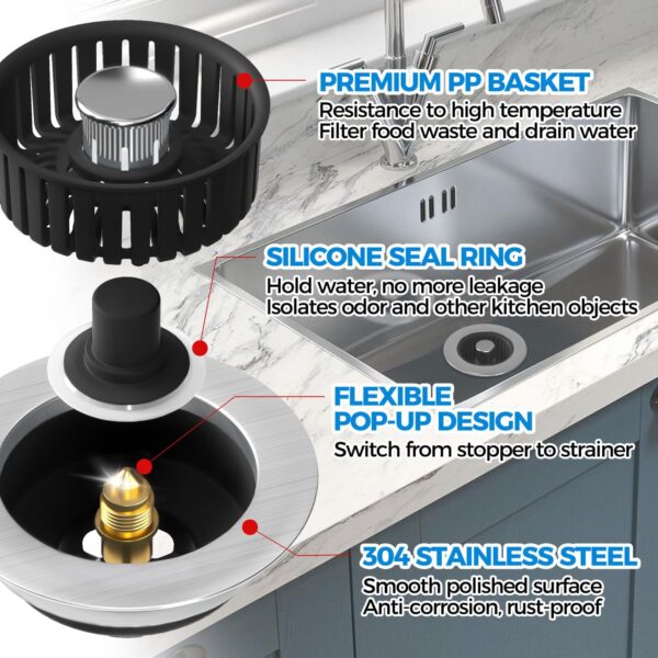 Kitchen Sink Drain Strainer & Stopper - Image 5