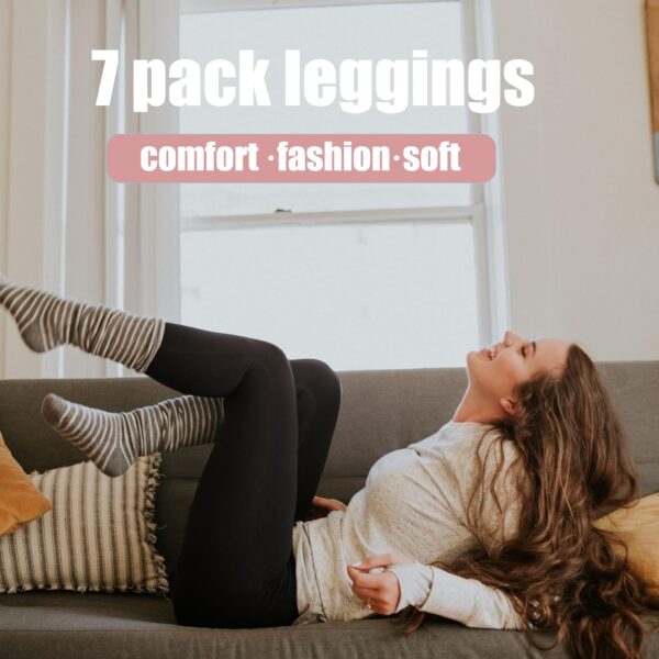 FULLSOFT 7-Pack High Waist Leggings. - Image 2