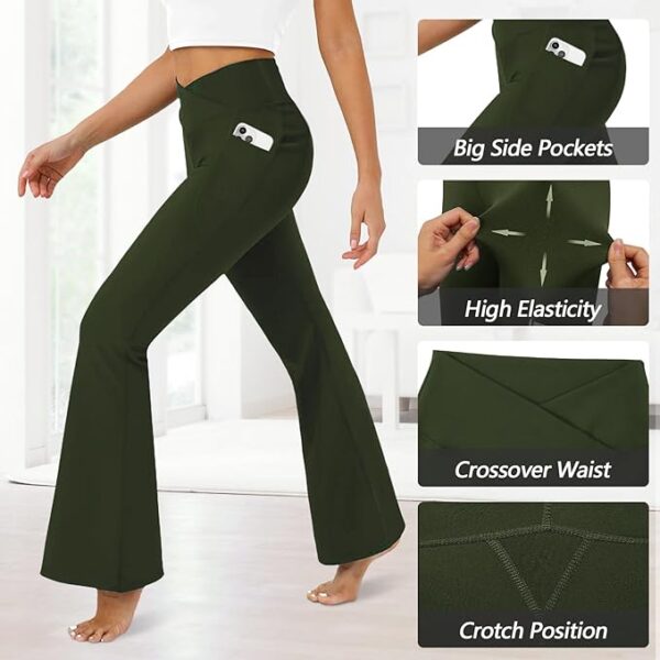 Women's Flare Leggings with Pockets - Image 5