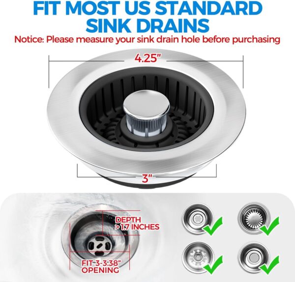 Kitchen Sink Drain Strainer & Stopper - Image 6