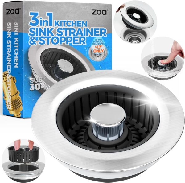 Kitchen Sink Drain Strainer & Stopper