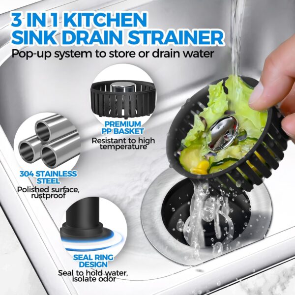 Kitchen Sink Drain Strainer & Stopper - Image 2