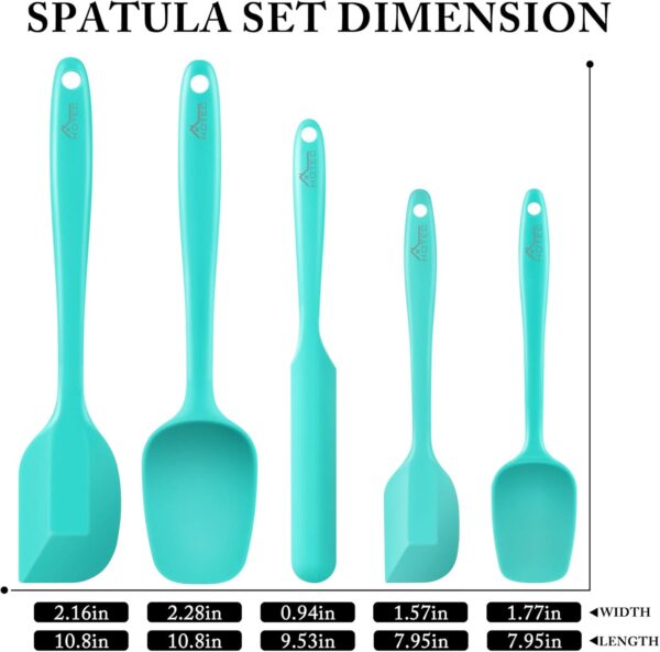 OTEC Food Grade Silicone Spatula Set - 5 Pcs - Image 3